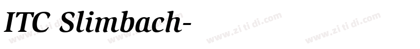 ITC Slimbach字体转换